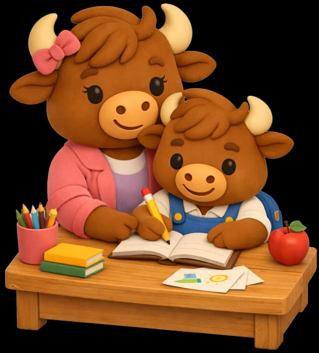 Buffalo Working With Mom