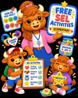Illustration representing free SEL activities for elementary classrooms