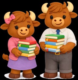 Parent buffalos holding books