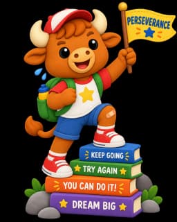 Illustration representing perseverance for elementary students