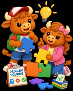 Illustration representing problem solving for elementary students