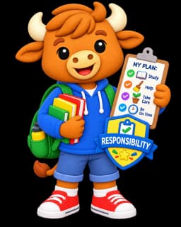 Illustration representing teaching responsibility to elementary students
