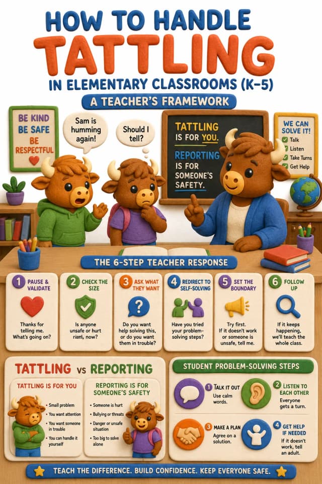 Handling tattling in elementary classrooms